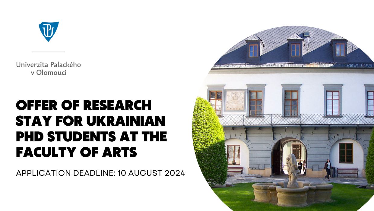 Research stay for PhD students at the Faculty of Arts at Palacký University Olomouc 2024/25