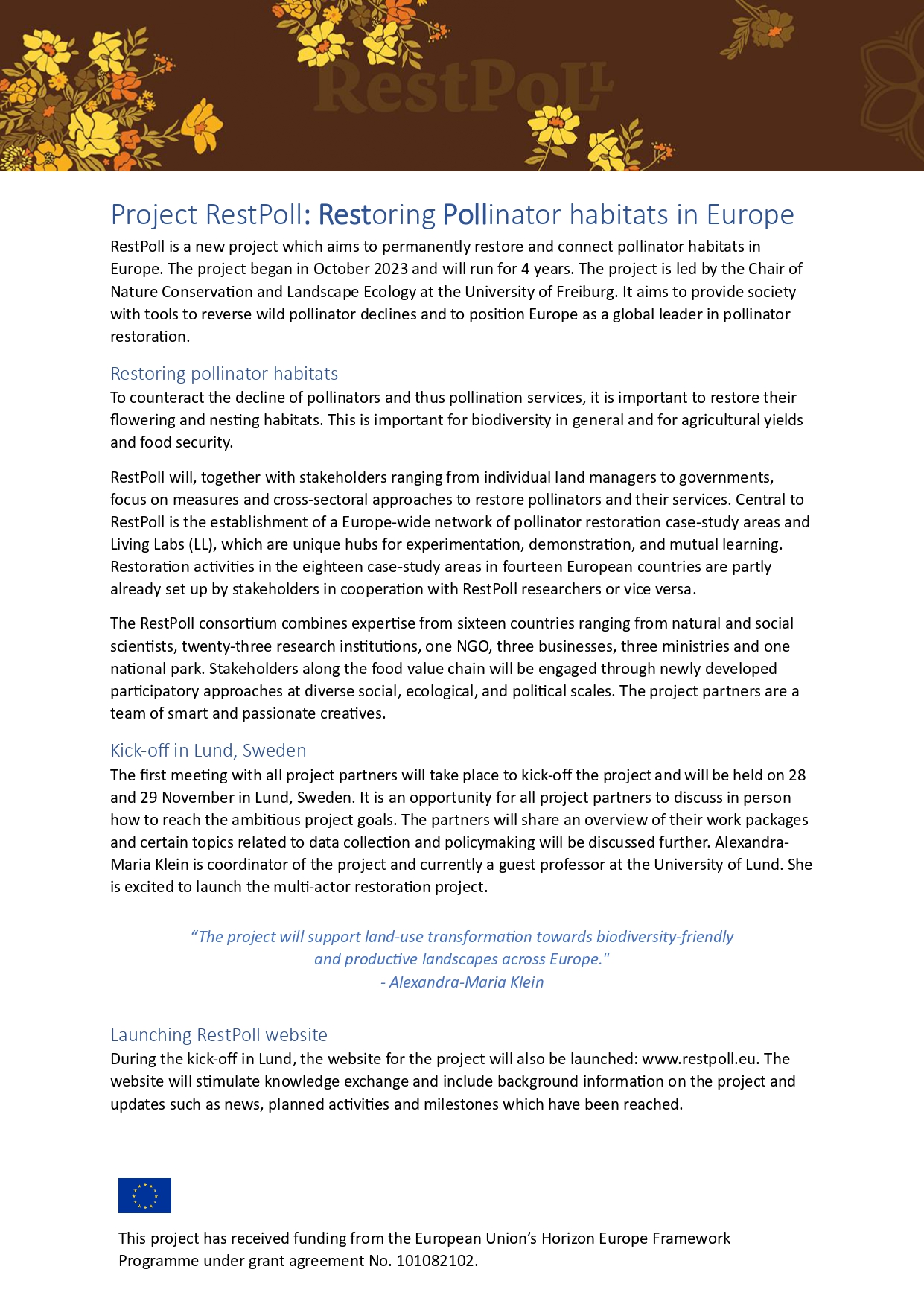 Перший виграний проєкт HORIZON для нашого університету