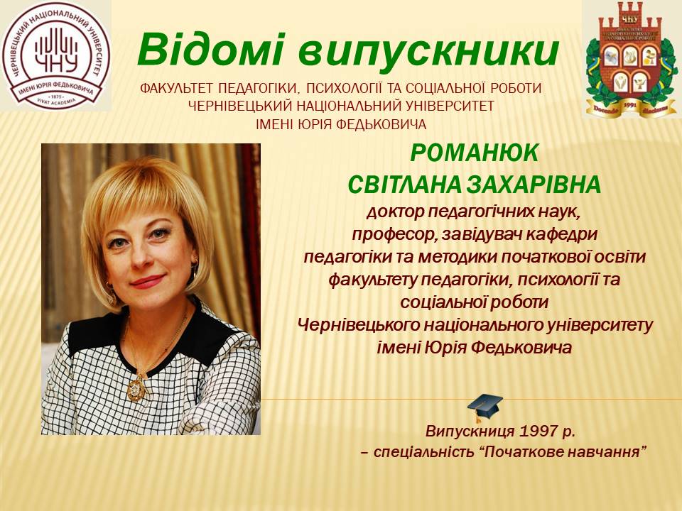 Романюк Світлана Захарівна