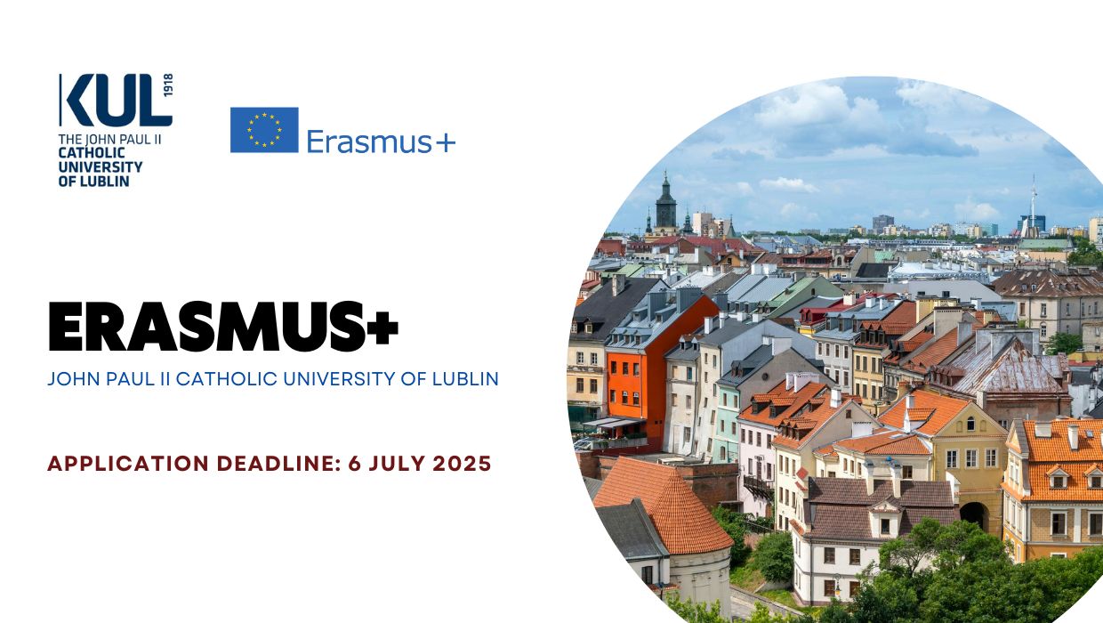 Відкрито конкурс ERASMUS+ в Люблінський католицький університет ім. Яна Павла ІІ (Польща) на осінній семестр 2025/26