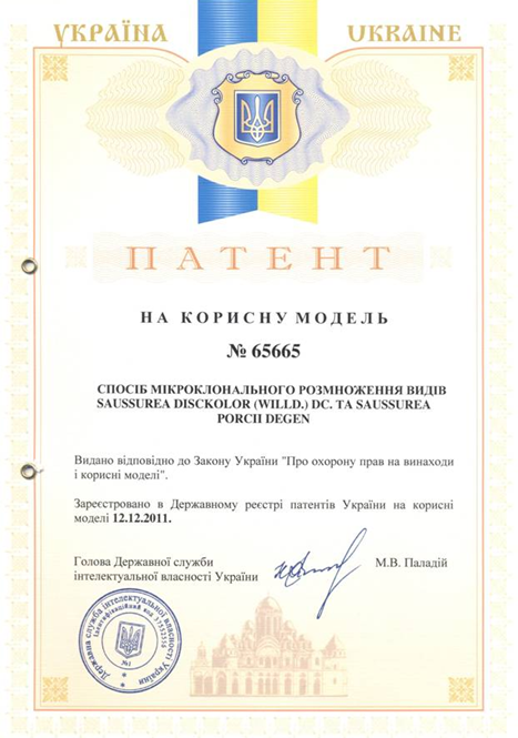 Патент № 65665
