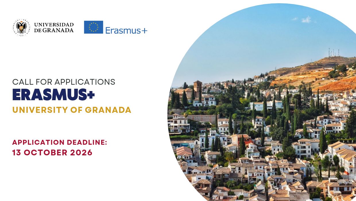 Відкрито конкурс ERASMUS+ з метою семестрового навчання до Університету Гранади (Іспанія) на весняний семестр 2027р.
