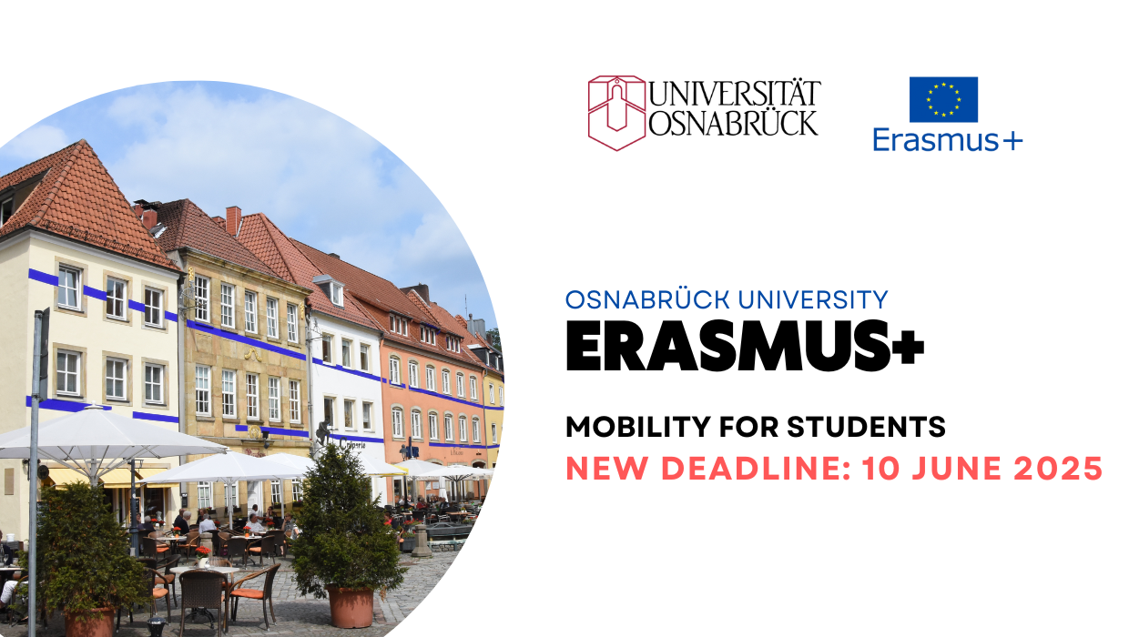 Відкрито конкурс ERASMUS+ в Оснабрюцький університет (Німеччина) на осінній семестр 2025/26