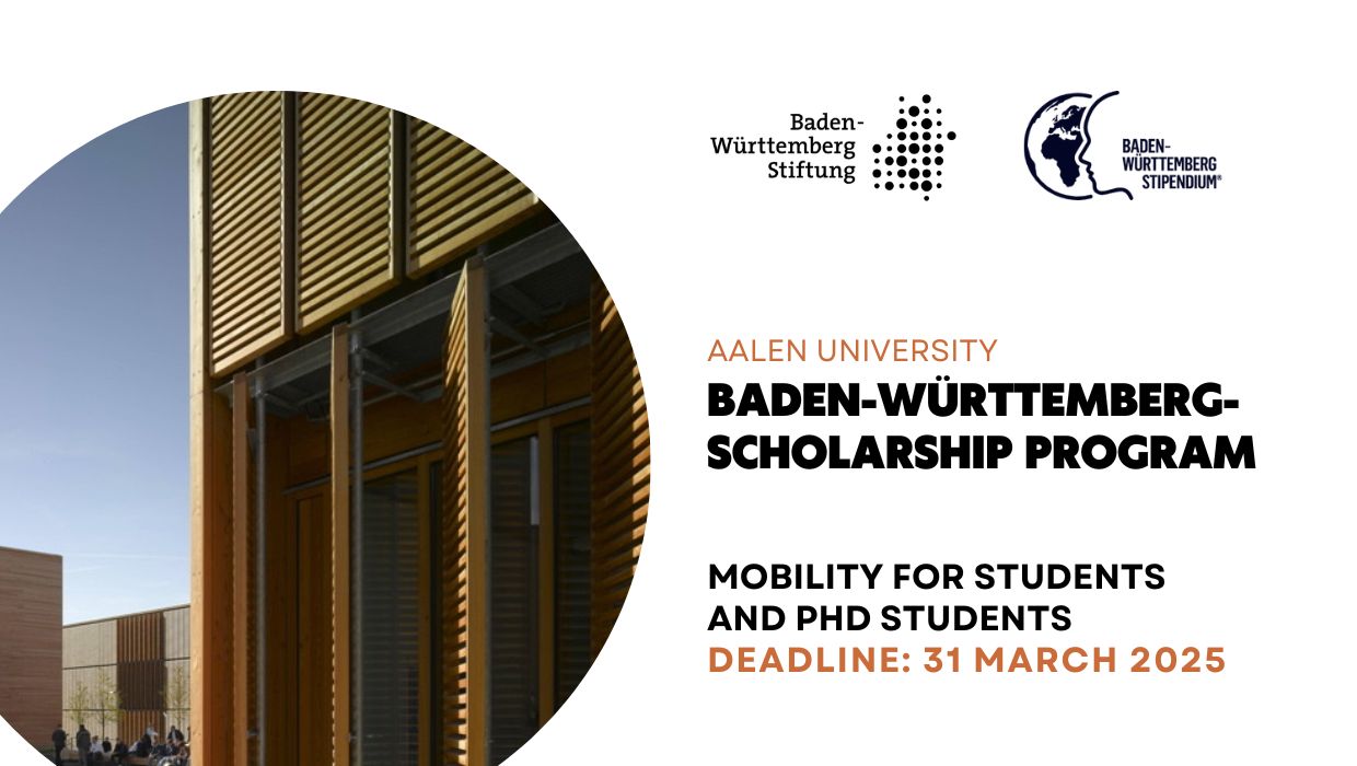 Відкрито конкурс Baden-Württemberg-Scholarships до Університету м. Аален (Німеччина) на осінній семестр 2025/26