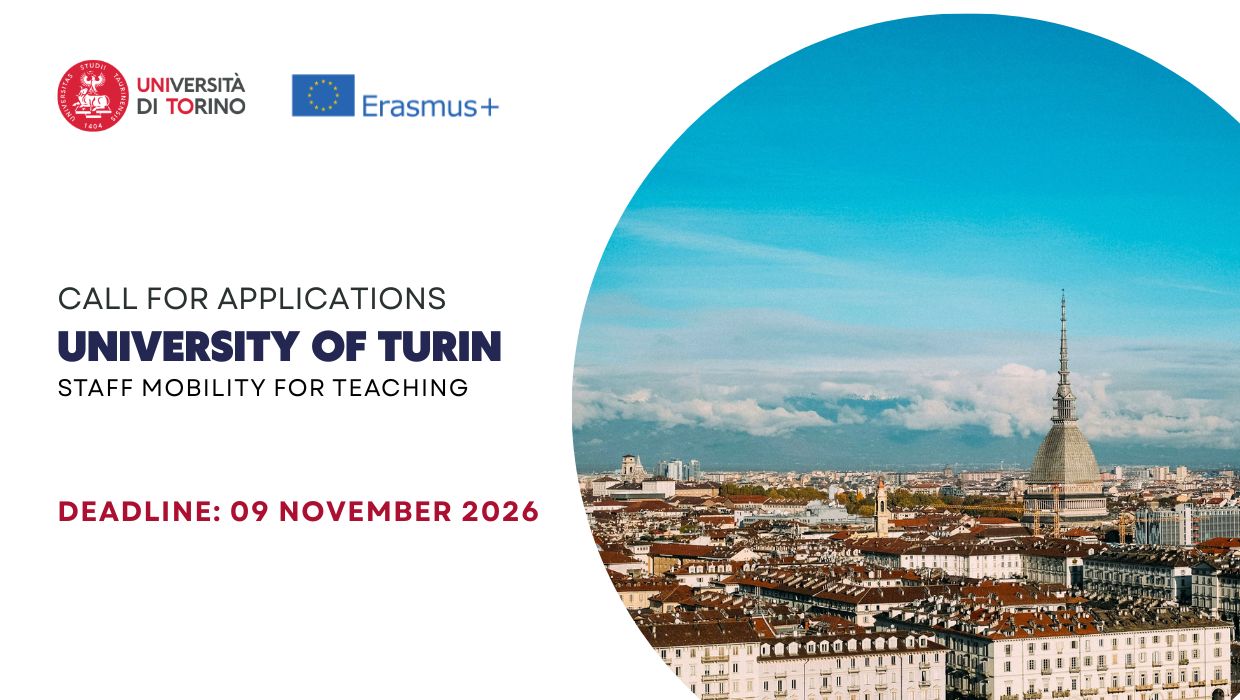 Відкрито конкурс ERASMUS+ Staff Mobility for Teaching до Туринського університету (Італія) на  весняний семестр 2027 р.