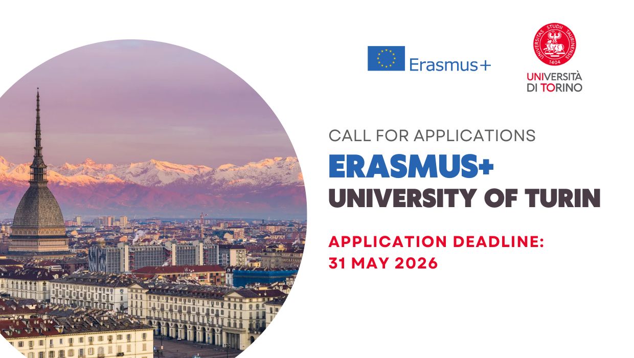 Відкрито конкурс ERASMUS+ до Туринського університету (Італія) на осінній семестр 2026