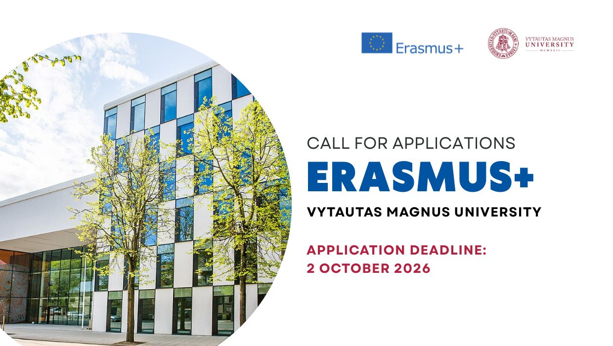 Відкрито конкурс ERASMUS+ до Університету Вітовта Великого м. Каунас (Литва) на весняний семестр 2027
