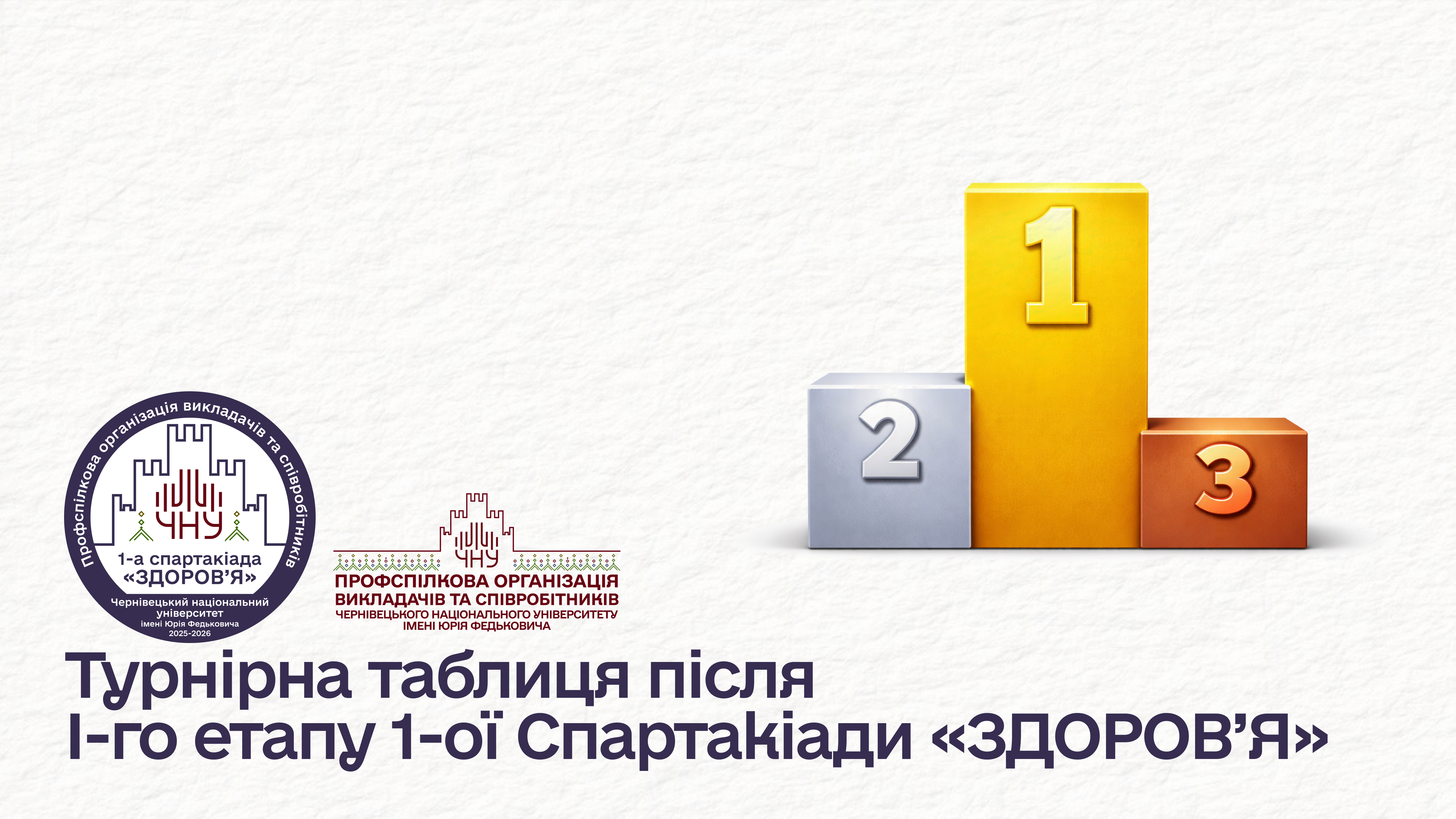 Турнірна таблиця після І-го етапу 1-ої Спартакіади «ЗДОРОВ’Я»