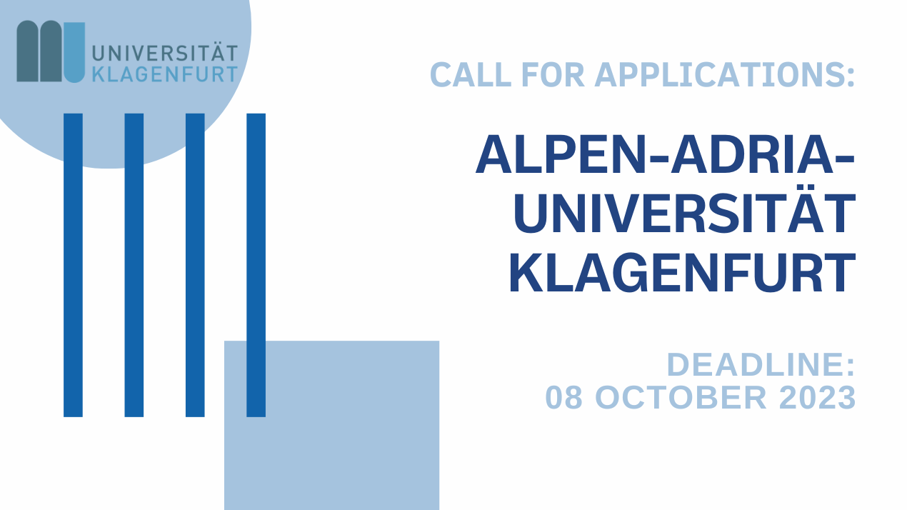 Відкрито конкурс в Клаґенфуртський університет Альпен-Адрія (Австрія) на весняний семестр 2023/24