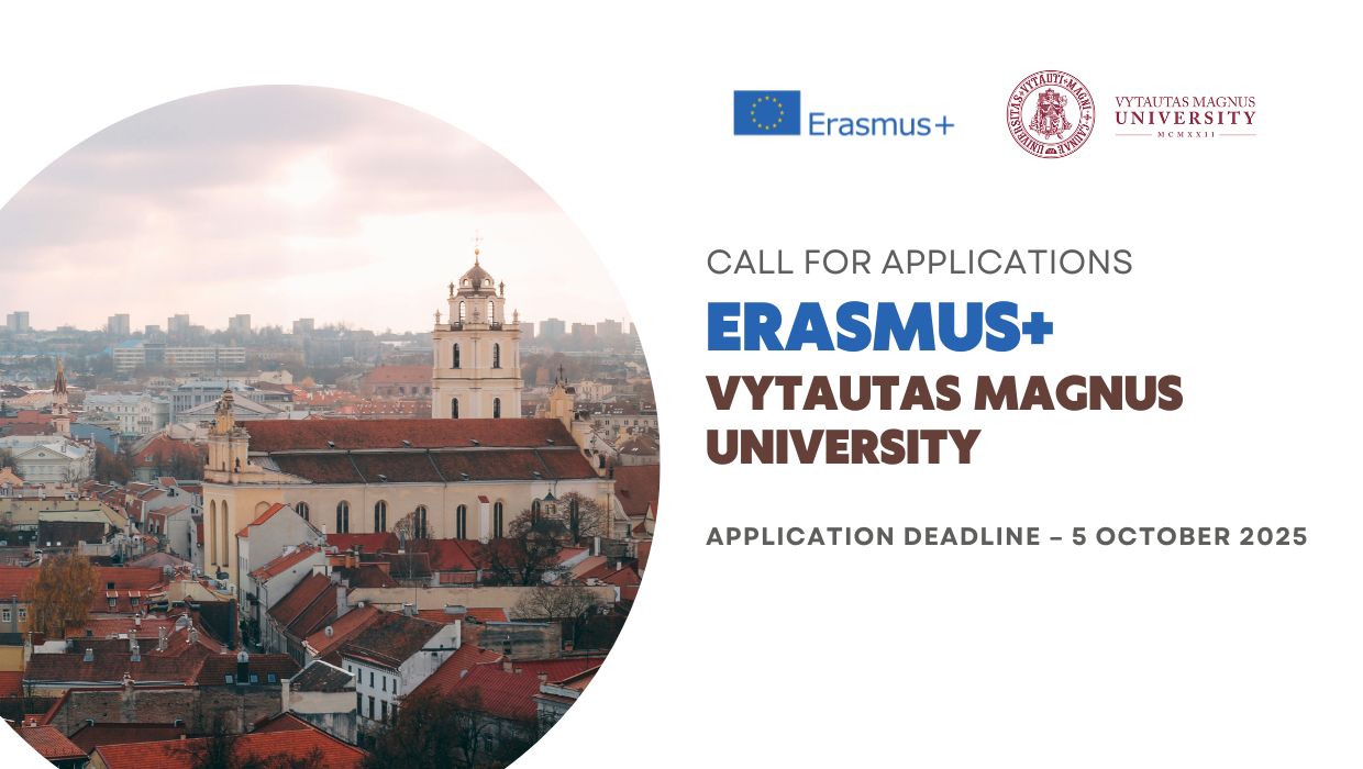 Відкрито конкурс ERASMUS+ до Університету Вітовта Великого м. Каунас (Литва) на весняний семестр 2026