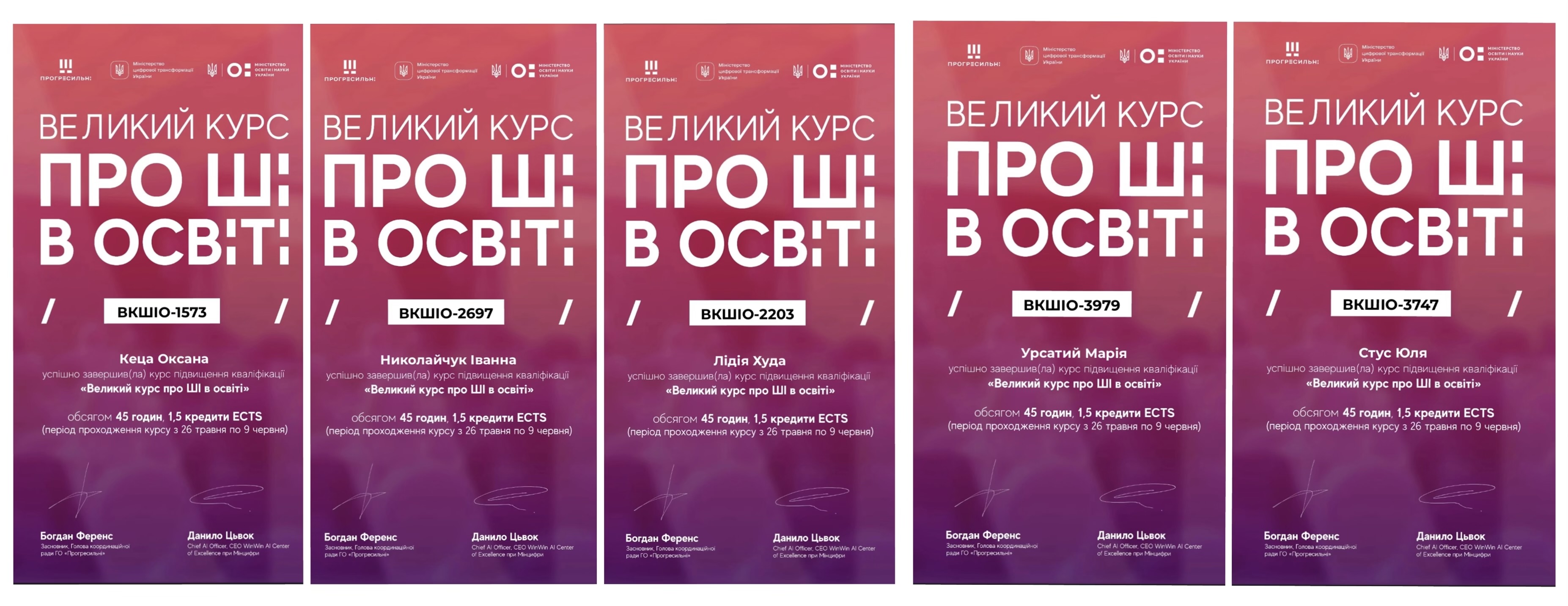Викладачі кафедри пройшли курс підвищення кваліфікації «Великий курс про штучний інтелект в освіті» (24.06.2025 р.)