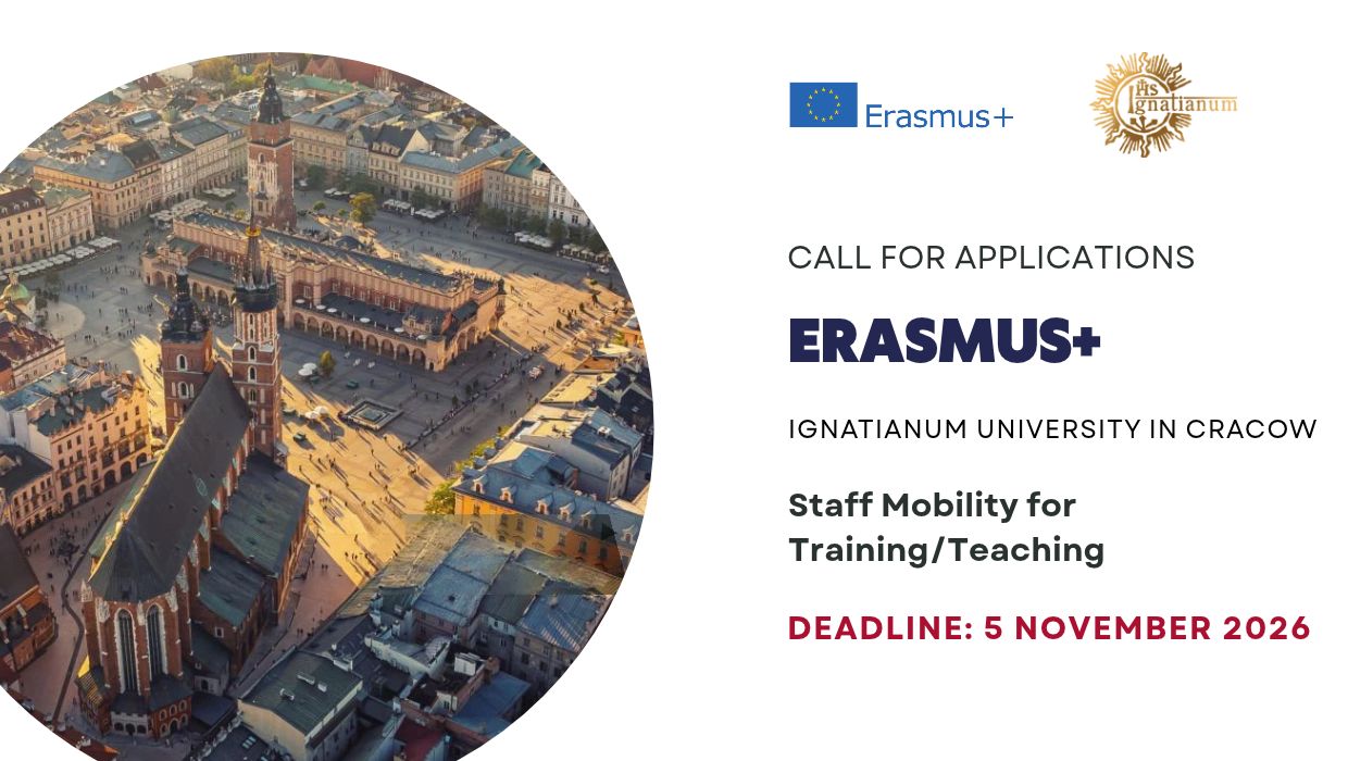 Відкрито конкурс ERASMUS+ Staff Mobility for Teaching /  Training до Університету Ігнатіанум у Кракові (Польща) на весняний семестр 2027 р.