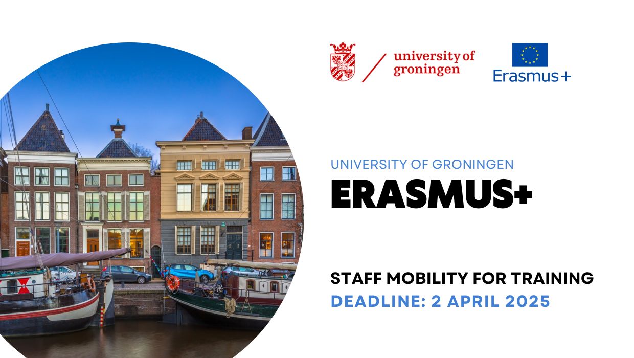 Відкрито конкурс ERASMUS+ Staff Mobility for Training до Університету м. Гронінгена (Нідерланди) на весняний семестр 2025
