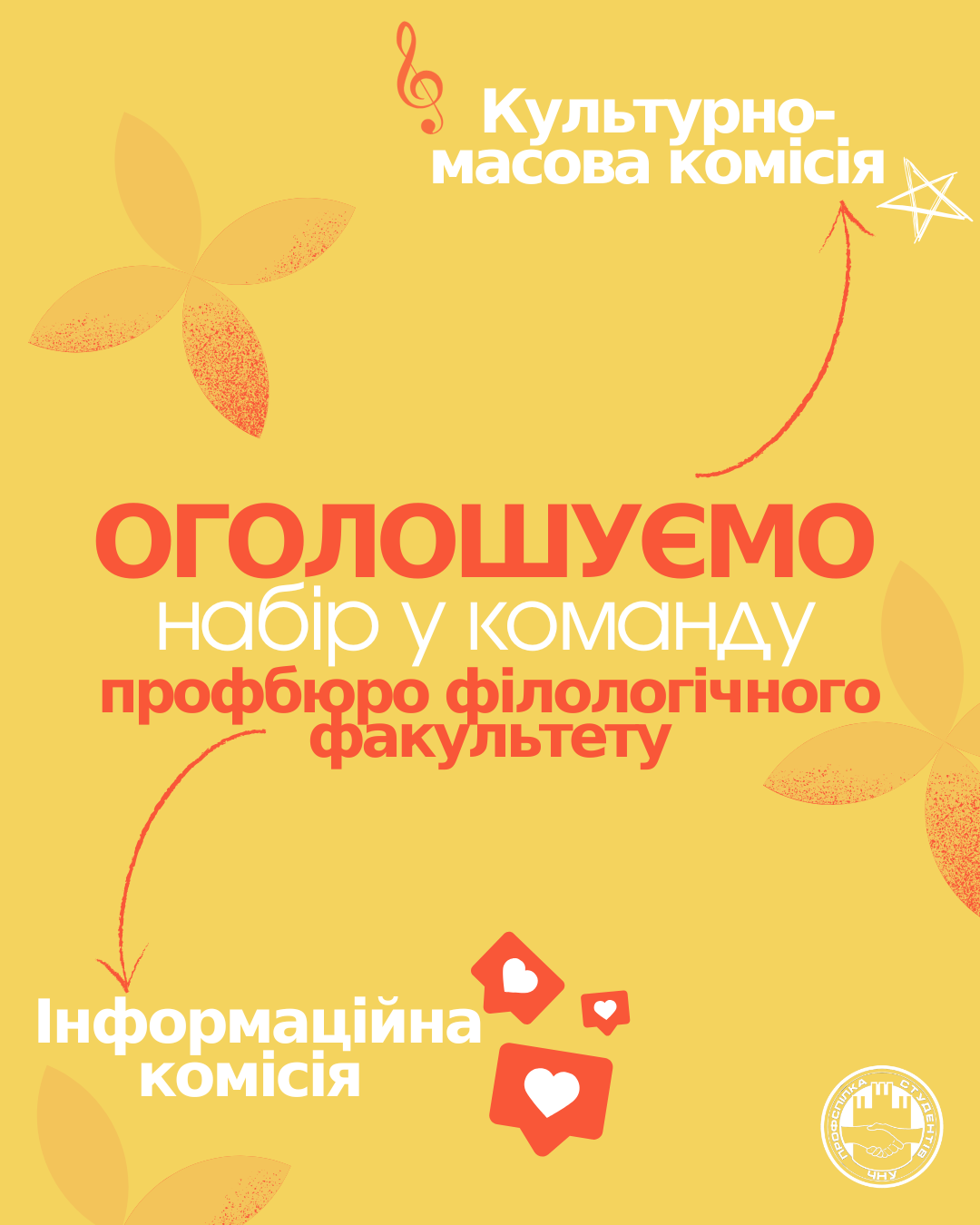Профбюро філологічного факультету оголошує набір у команду