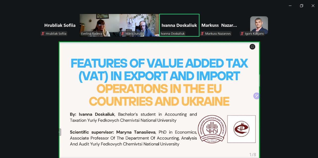 Студентка спеціальності «Облік і оподаткування» взяла участь у міжнародній науковій конференції в Ризі