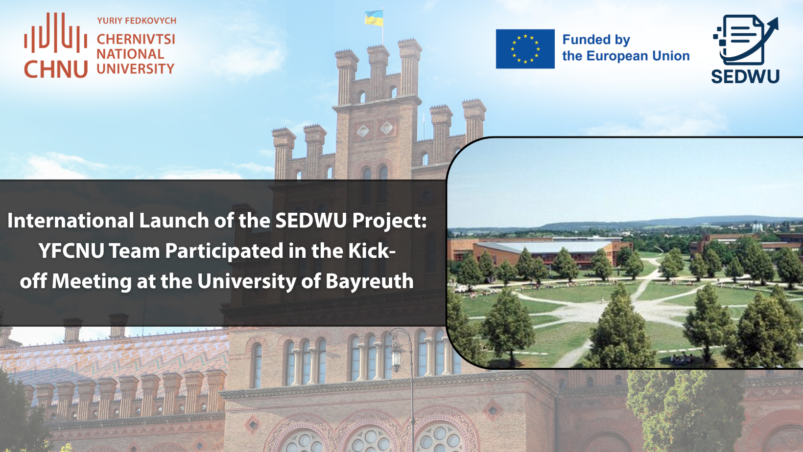 International Launch of the SEDWU Project: YFCNU Team Participated in the Kick-off Meeting at the University of Bayreuth