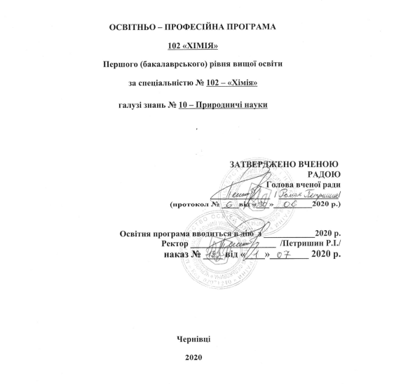 Освітній рівень "Бакалавр"