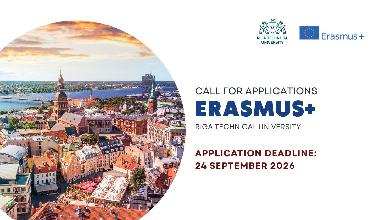 Відкрито конкурс ERASMUS+ до Ризького технічного університету (Латвія) на весняний семестр 2026– 2027 н.р.
