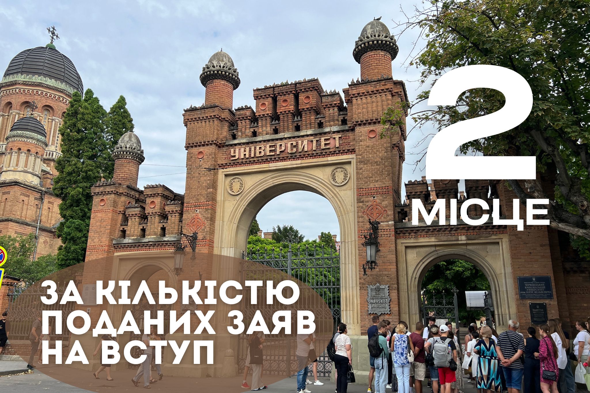 Чернівецький національний університет імені Юрія Федьковича серед лідерів за кількістю поданих заяв
