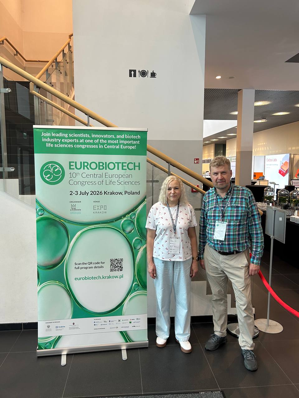 ювілейний 10-й з’їзд EUROBIOTECH 2026, у роботі якого взяли участь завідувач кафедри молекулярної генетики та біотехнології Роман Волков та професорка кафедри Ірина Панчук.