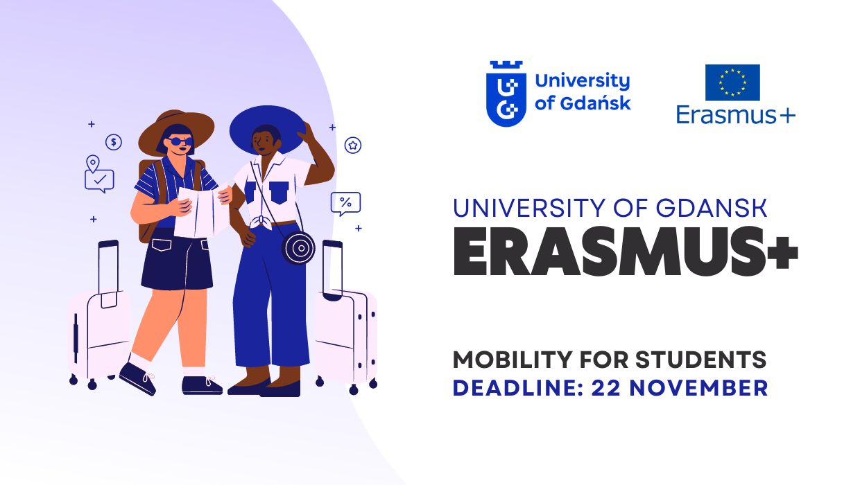 Відкрито конкурс ERASMUS+ до Гданського університету (Польща) на весняний семестр 2023/24 