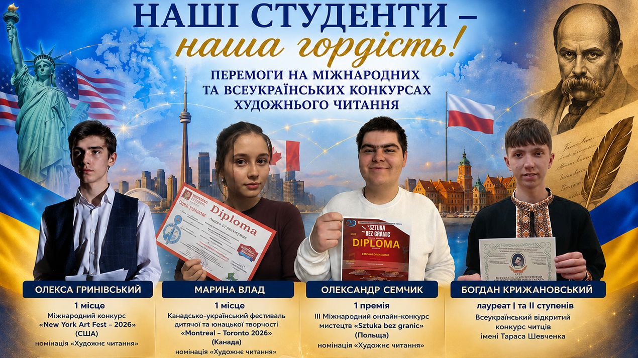 Перемоги на творчих конкурсах