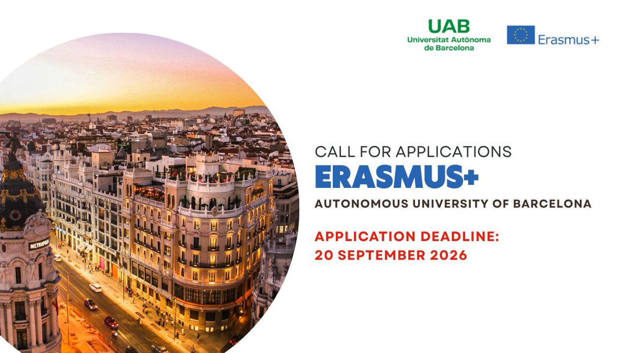 Відкрито конкурс ERASMUS+ на семестрове навчання до Автономного університету Барселони (Іспанія) на 2026/2027 н.р.