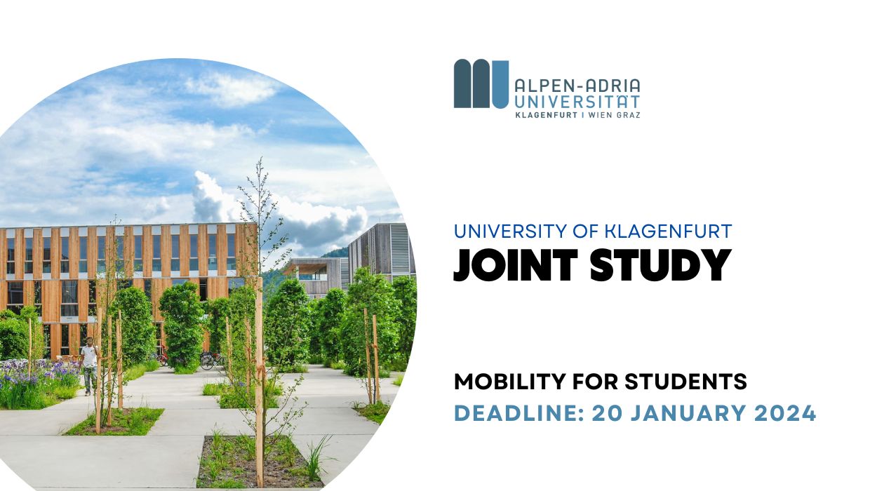 Відкрито конкурс Direct Mobility for Studies в Клаґенфуртський університет Альпен-Адрія (Австрія) на осінній семестр 2025/26 