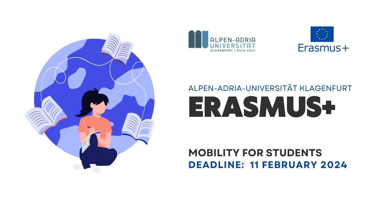 Відкрито конкурс ERASMUS+ в Клаґенфуртський університет Альпен-Адрія (Австрія) на осінній семестр 2024/25