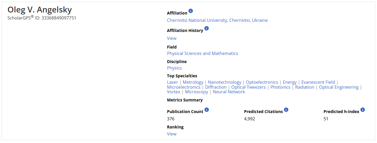 Scholar Profile