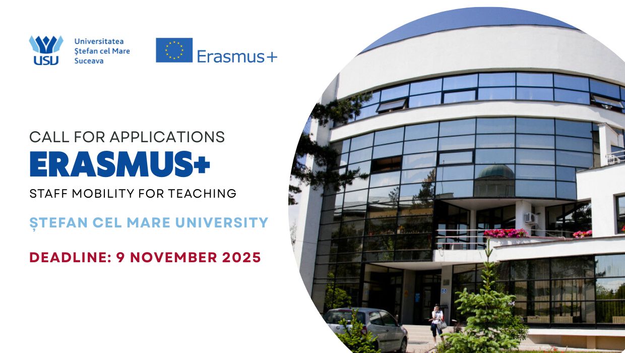 Відкрито конкурс ERASMUS+ до Сучавського університету «Штефан чел Маре» (Румунія) на весняний семестр 2025/26
