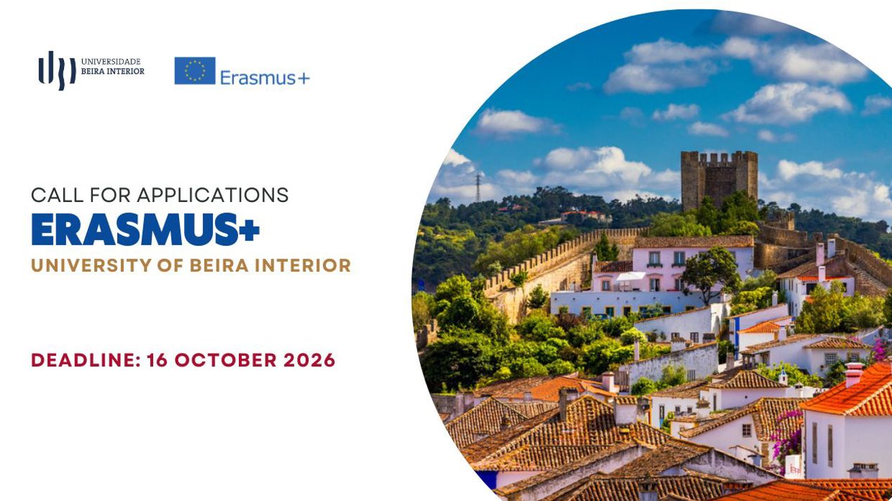 Відкрито конкурс ERASMUS+ на семестрове навчання до Університету Внутрішньої Бейри (Португалія) на весняний семестр 2027 р.