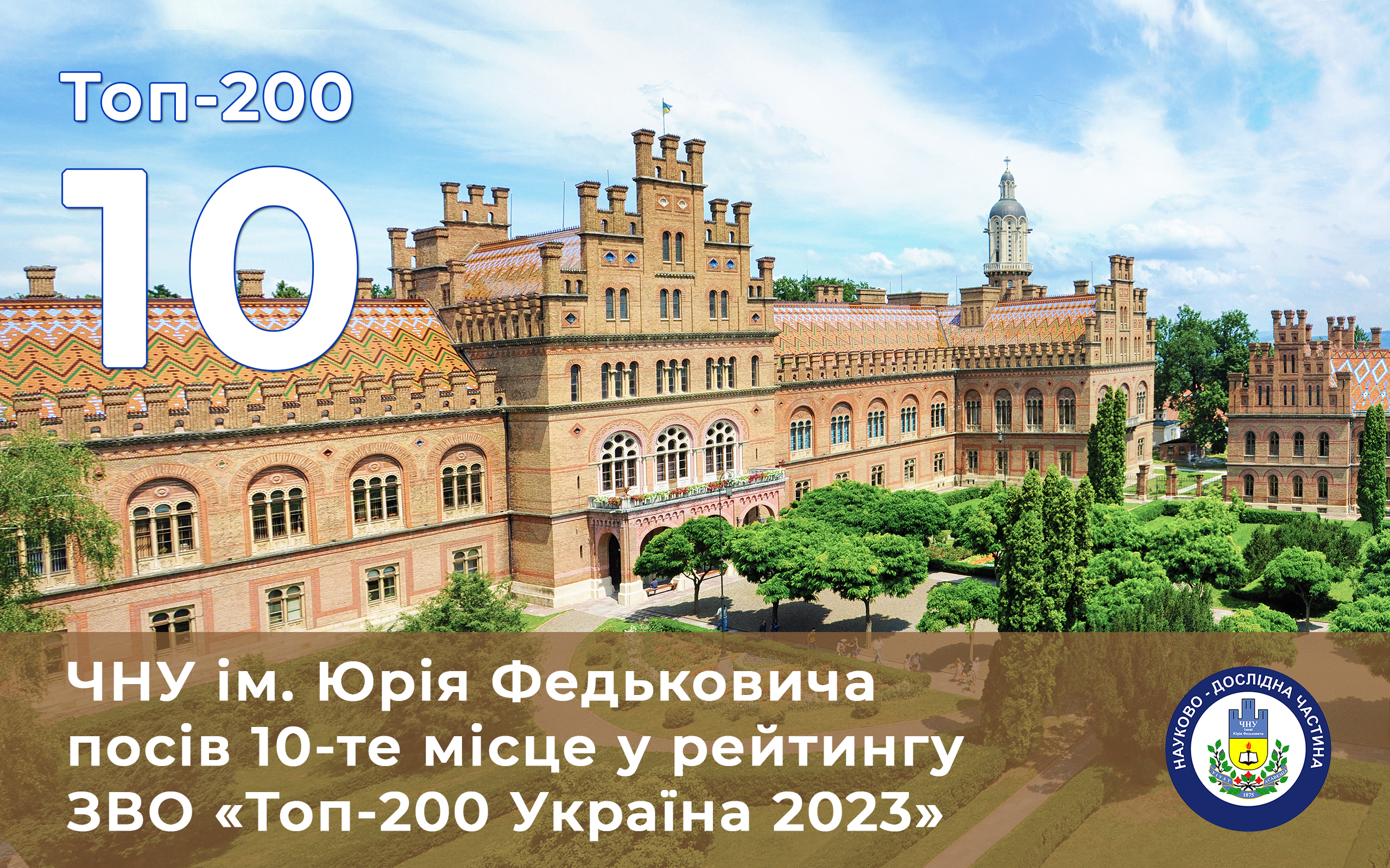 ЧНУ в десятці лідерів за рейтингом «Топ-200 Україна 2023»