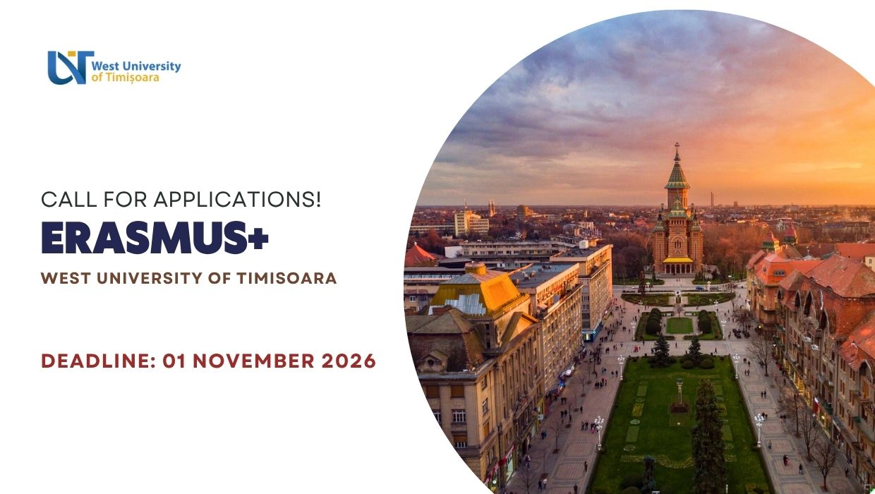 Відкрито конкурс ERASMUS+ до Західного університету Тімішоари, Румунія, на весняний семестр 2027 р.