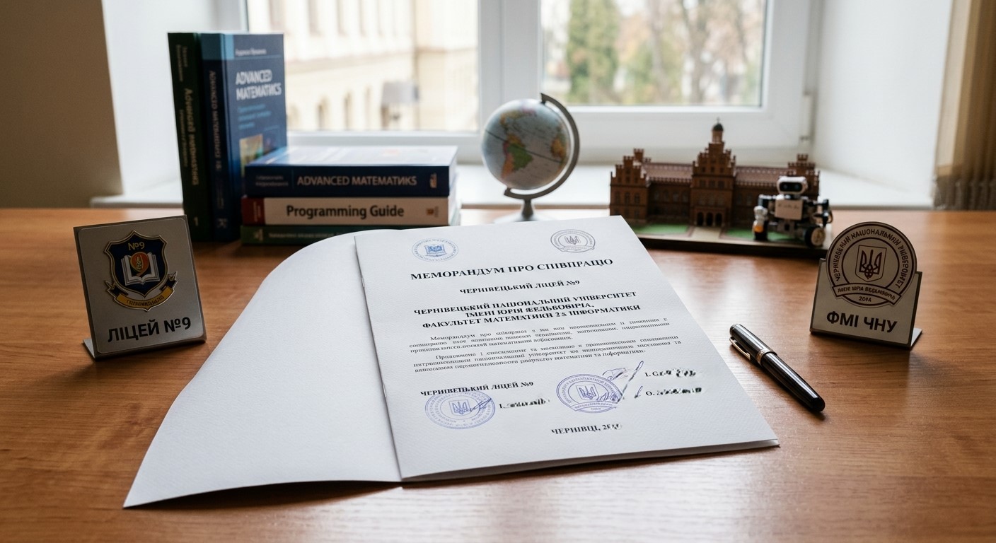 Кафедра алгебри та інформатики - один із учасників договору про співпрацю з Чернівецьким ліцеєм №9