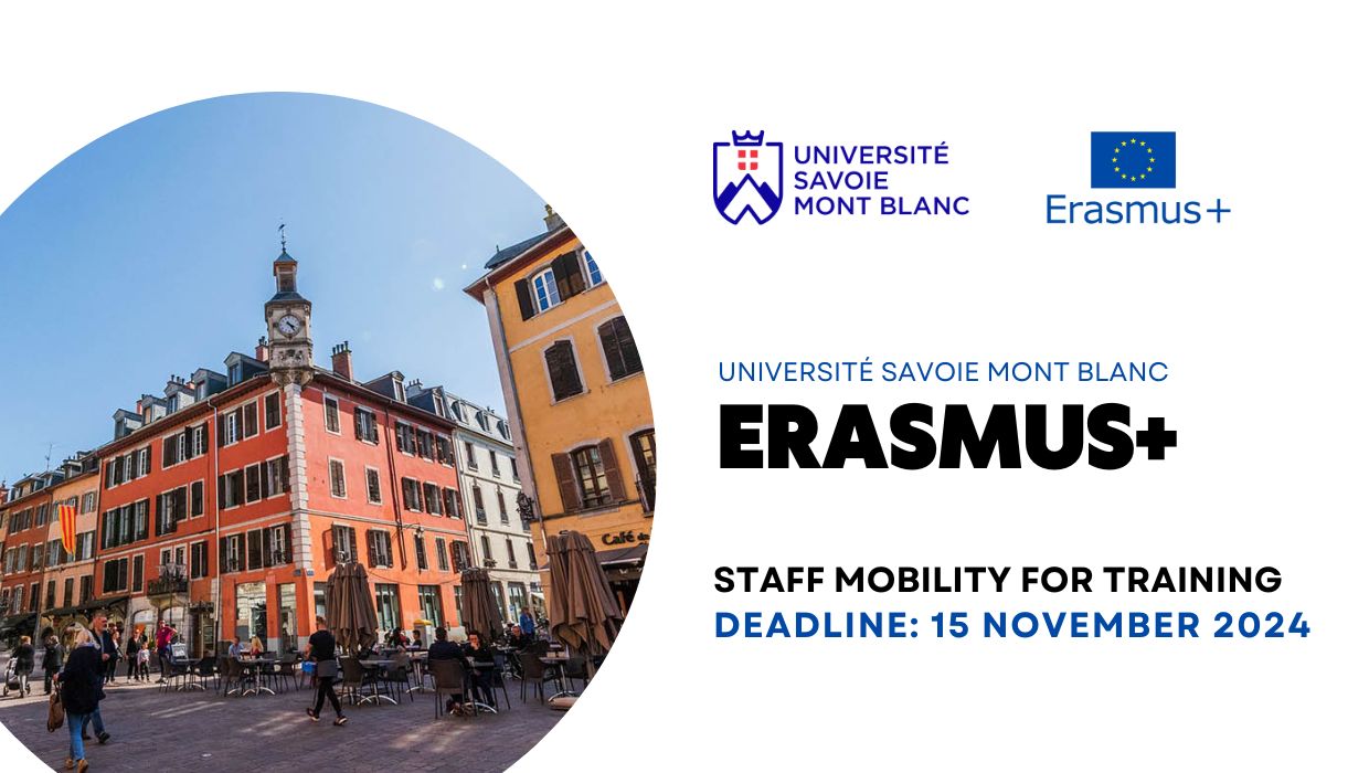 Відкрито конкурс ERASMUS+ Mobility for Staff до Університету Савойя Монблан (Франція) 2025